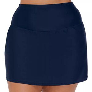 NEW Navy Blue Plus Sz 20 Beach Pool Slimming Swim Skirt Skort RAISINS CURVE